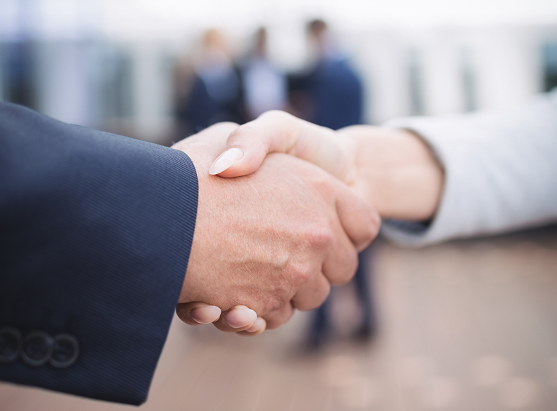 Businesspeople shaking hands